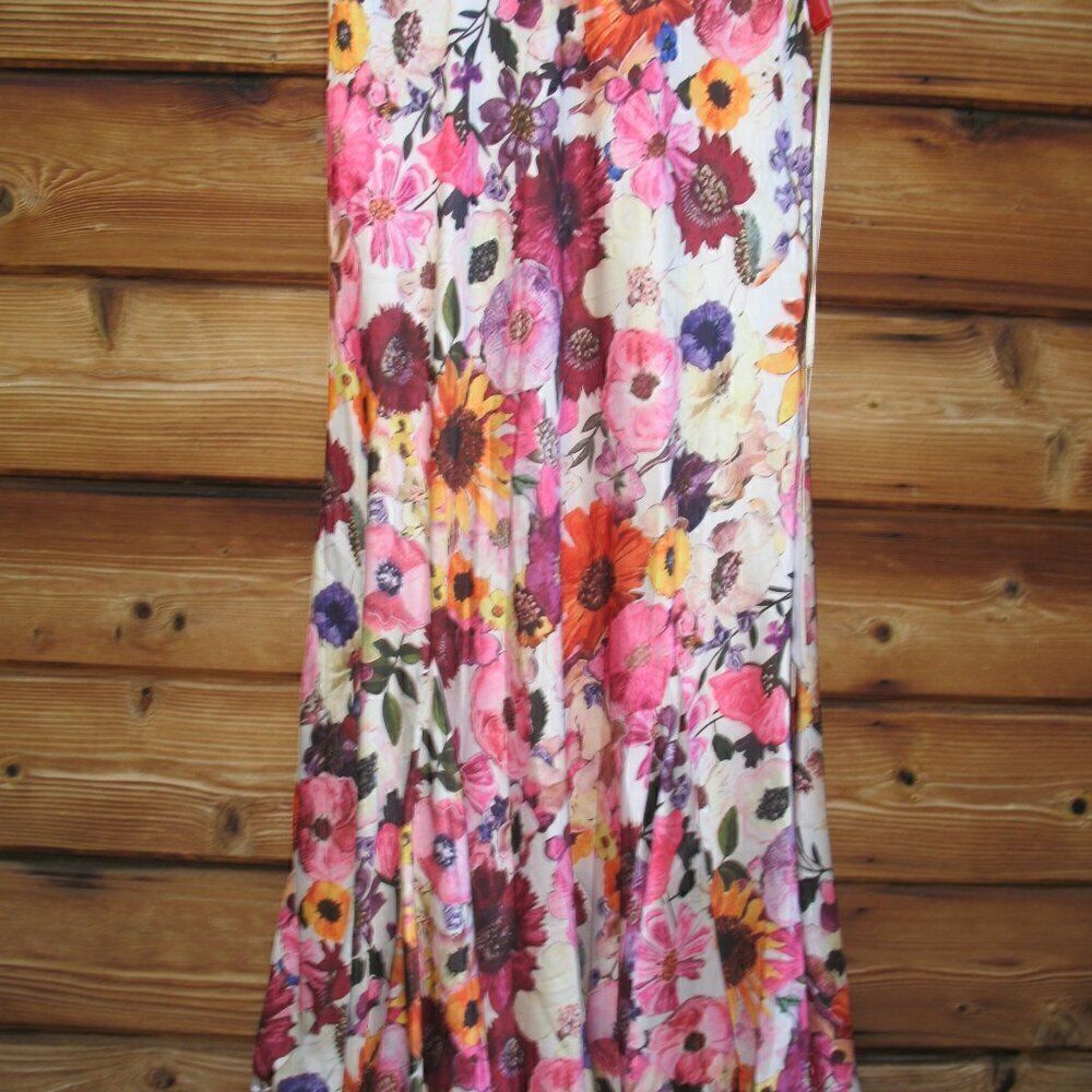Mac Duggal 68107 Womens Floral Cut-Out Ruffle Sleeve Dress Gown - Picture 9 of 16